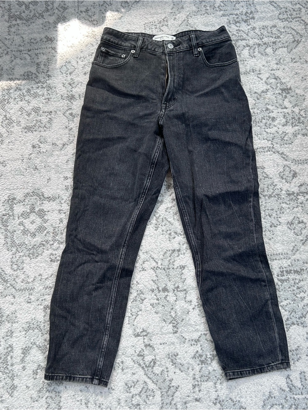 Abercrombie Black Mom High Rise Jeans